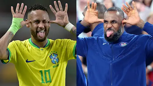 LeBron James Tiru Selebrasi Neymar Usai Raih Emas Olimpiade