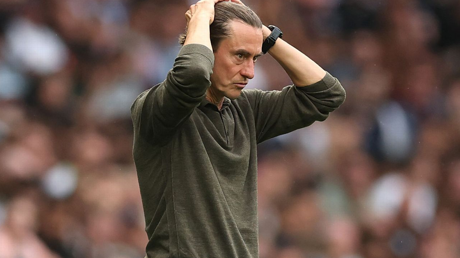 Tottenham Manager Thomas Frank saat laga Premier League melawan Bournemouth