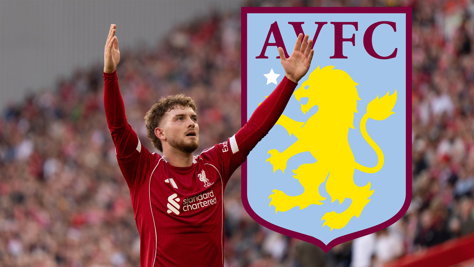 Harvey Elliott pindah ke Aston Villa dari Liverpool dengan opsi beli, memperkuat lini tengah tim Premier League.