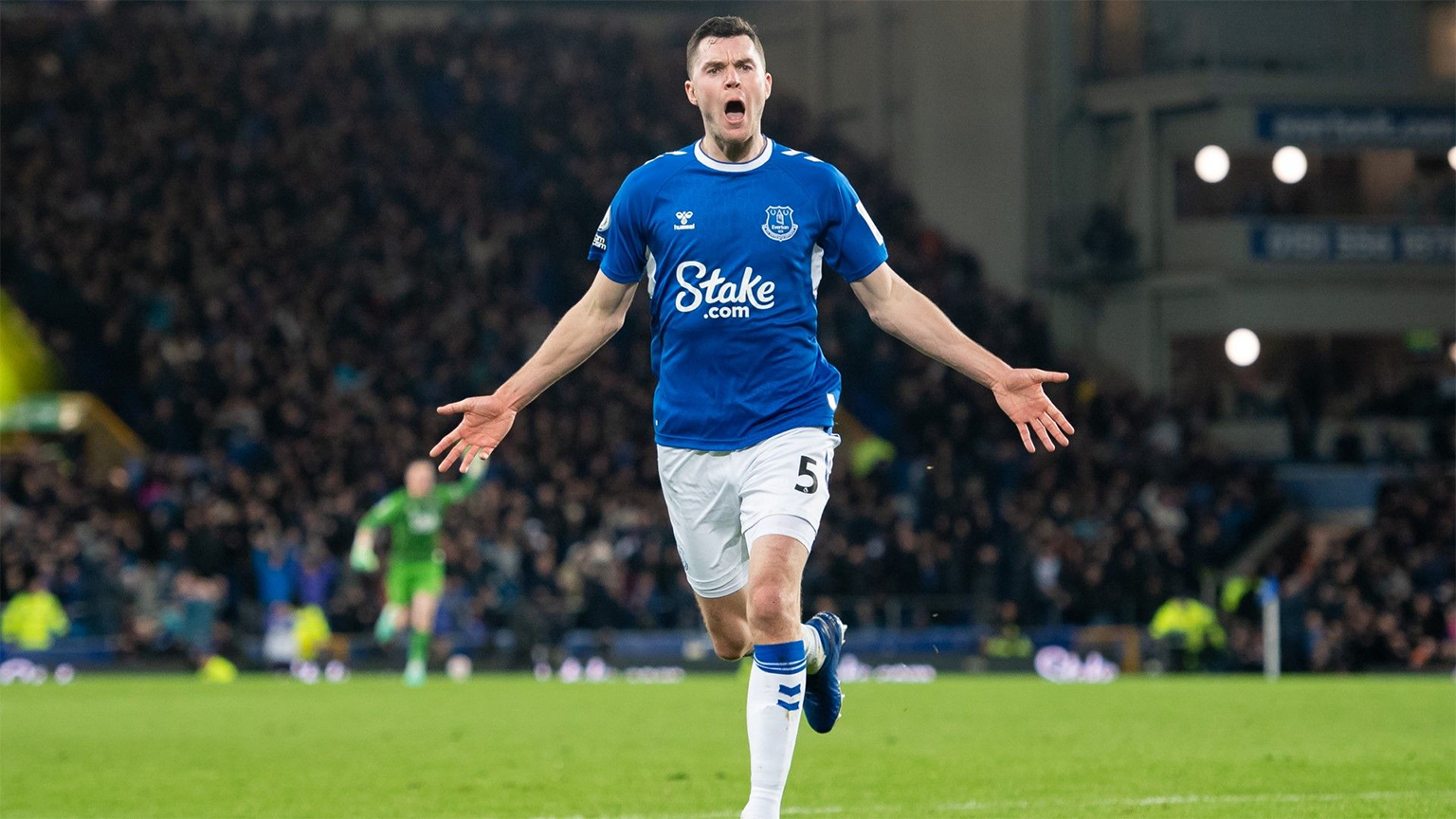 Michael Keane cetak gol Everton vs West Ham